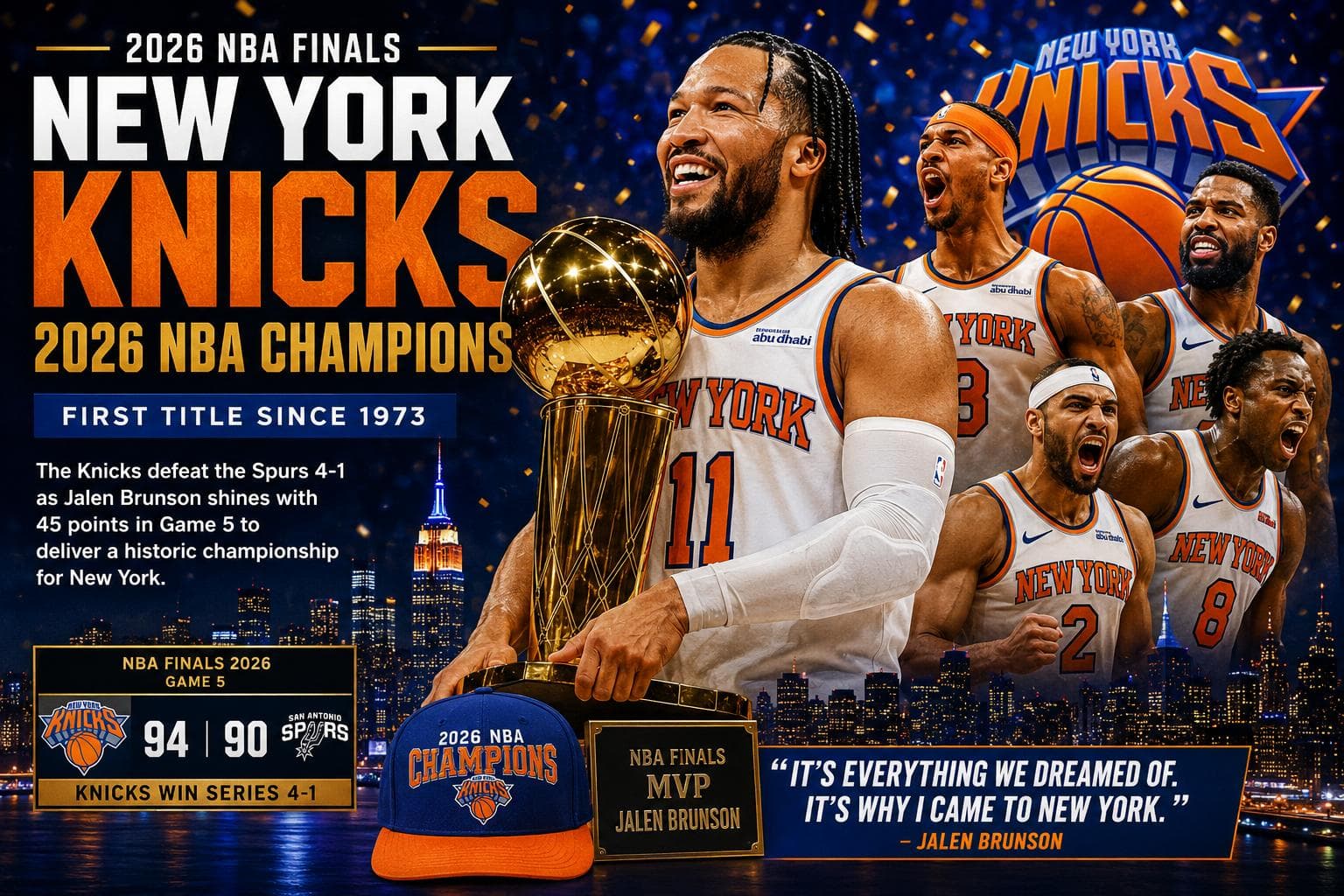 Knicks End 53-Year Wait With Historic NBA Title