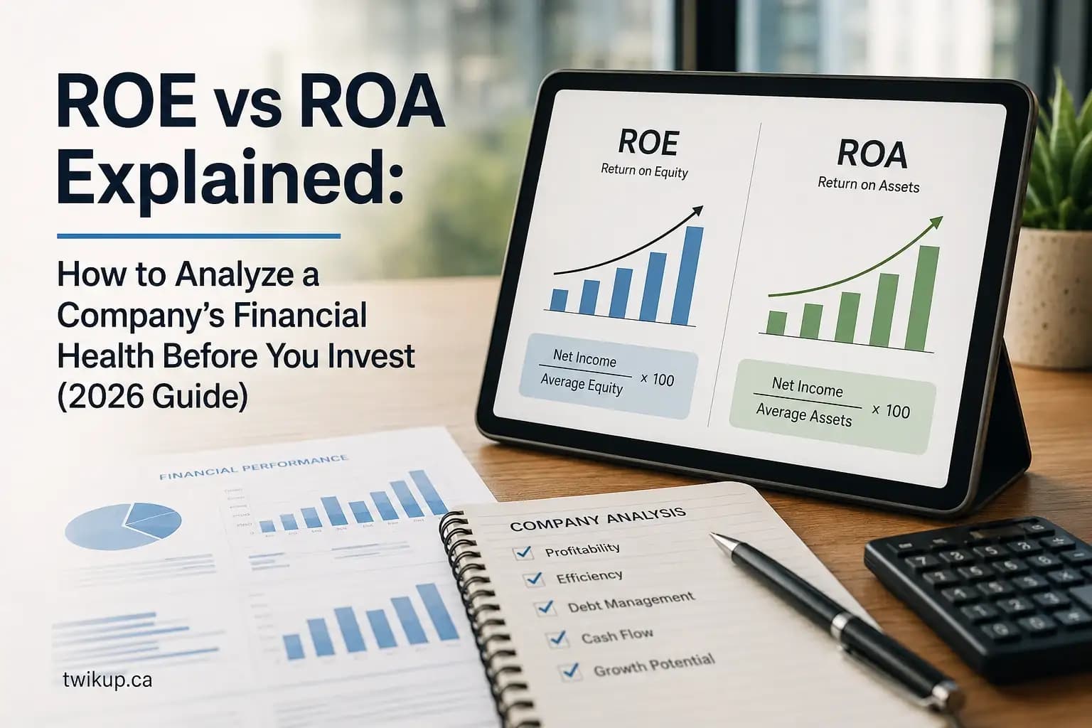 ROE vs ROA Explained: How to Analyze a Company's Financial Health Before You Invest (2026 Guide)