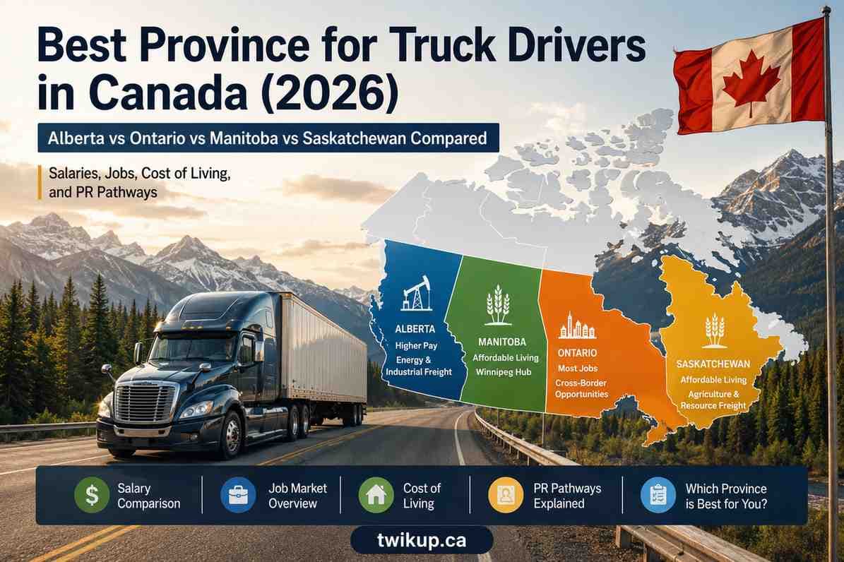 Best Province for Truck Drivers in Canada (2026): Alberta vs Ontario vs Manitoba vs Saskatchewan Compared