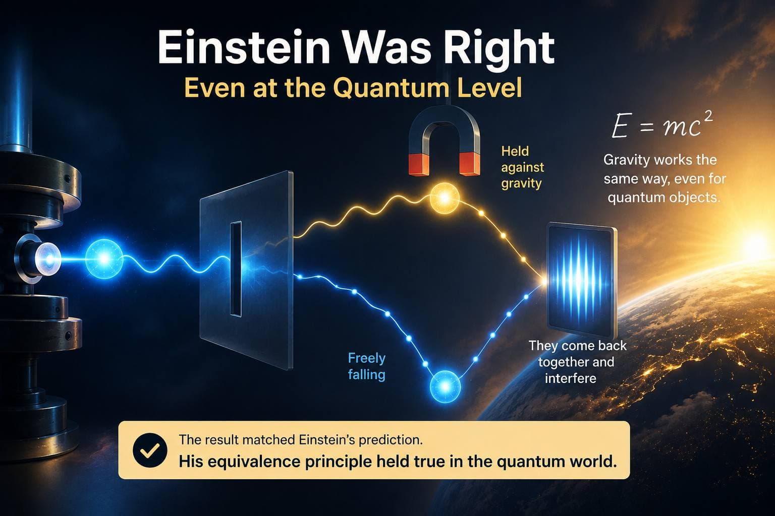 Scientists Made an Atom Take Two Paths at Once — Then Let Gravity Test Einstein